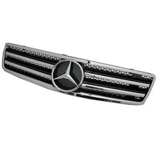 CALANDRE LOOK AMG POUR MERCEDES SL R129 DE 03/1989 A 07/2001 CHROME ET NOIR + LO