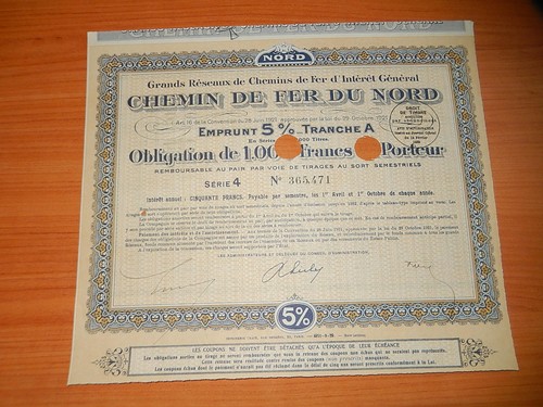 Ancienne obligation 1000f - ancienne,