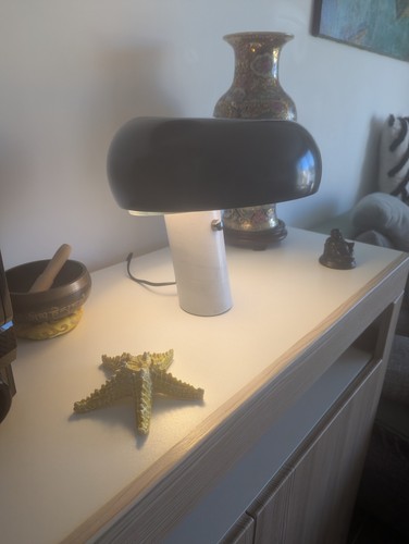 Lampe marbre métal - en,