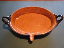 Ancien plat ovale terre cuite