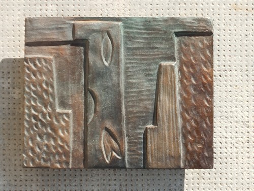 Sculpture abstraite plaque - sculpture,
