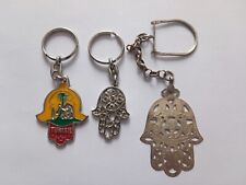 3 Tunisia and HAND OF FATMA Fatima Keychain Vintage 60'
