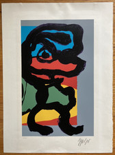 Original Karel Appel Signed Silkscreen Print Abstract Figure #39/99-1976-Rare!!