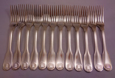 Christofle 12 Vendôme entremet forks, 17cm, very good condition, silver metal