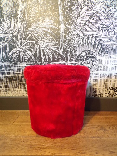 Tabouret pouf moumoute - tabouret,