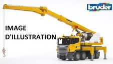 rare BRUDER SCANIA SUPER 560R 8X4 TRUCK with LIEBHERR 1/16 CRANE #03570 / #03571