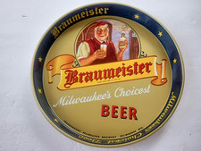 BRAUMEISTER Beer Tray Independant Milwaukee Brewery 1950's 12" Metal Clean!