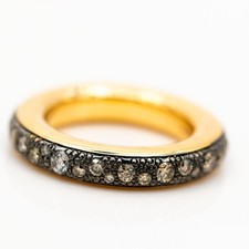 Bague Pomellato Iconica 750/18K Or Rose 38 Diamants 1,06ct N-Z/VVS Taille 51