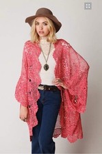 Free People Crochet Kimono RARE 