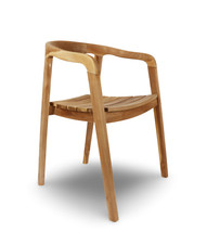 Fauteuil Teck 53x55x78cm Chaise En Bois Mobilier Teck Moderne Stable