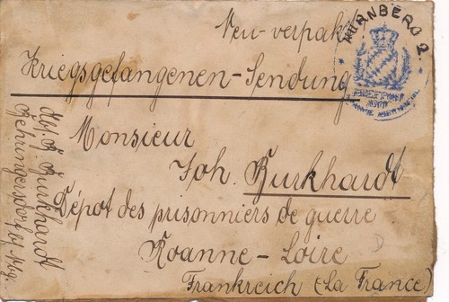 Lettre nurnberg prisonnier - lettre, de