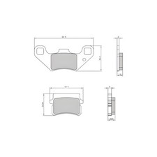Brake pads RMS organic for Govecs S1.5 front / rear