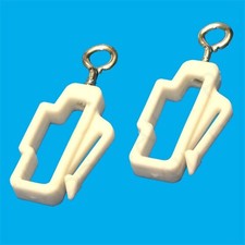 4x Plastique Blanc Rideau