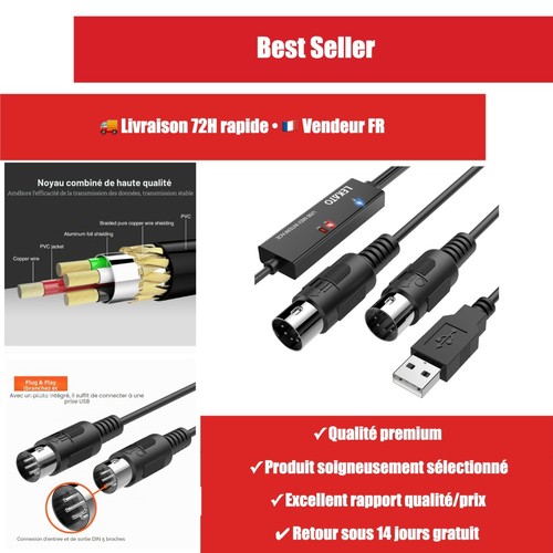 Câble midi usb - câble,