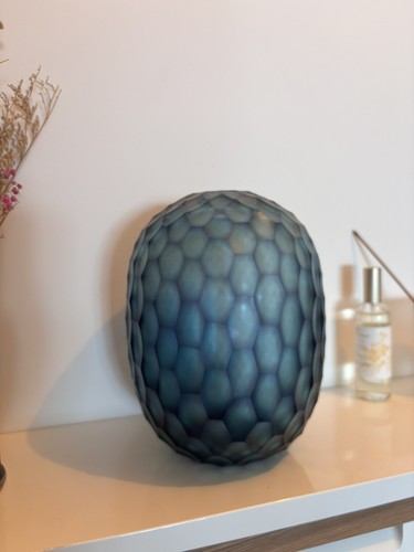 Vase écailles bleu - Écailles,