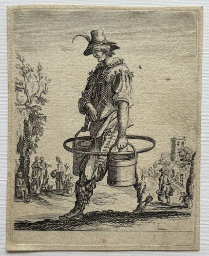 Porteur eau gravure - eau, forte