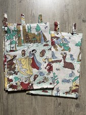 Paire de rideaux vintage Disney Blanche neige 7 nains
