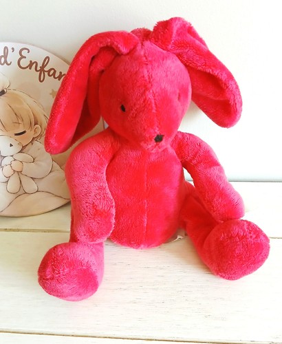 Dpam doudou peluche lapin rose - dpam,