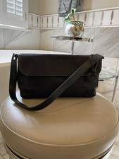 LE TANNEUR 1898 Paris Black Shoulder Hobo Bag Leather And Nylon