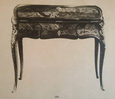OLD BEAUTIFUL ENGRAVING 19 centuries SECRETARY ART FURNITURE Louis XV era