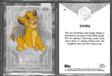 Topps Chrome 2023 Disney 100 Years of Wonder   #65 Simba Lion King Card