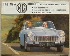 MG MIDGET Mk II SPORTS CONVERTIBLE Car Sales Brochure Jan 1964 #H&E 63126