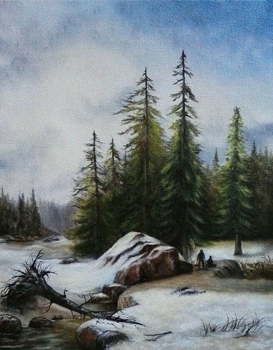 Painting landscape - painting,, painting,