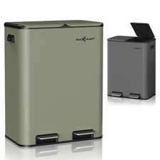 MAXCRAFT Poubelle 60L Acier