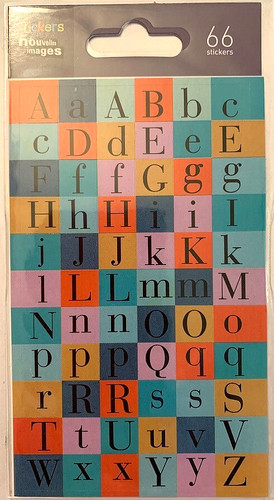 Autocollants carrés lettres - autocollants,