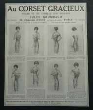 PUBLICITE 1913.. Au CORSET