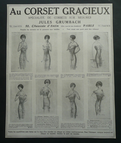 Publicite 1913 au corset - au,