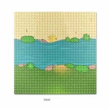 ✅ 🔹 Plaque Base Motif Eau Mer Rivière Compatible LEGO 32x32 Jouet Construction