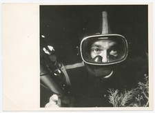 U294 Original Vintage Photograph Diver Diver Mask Underwater C. Rives