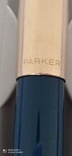 Vtg Stylo Plume Parker 51 Aeromatic Bleu Blue Fountain Pen Gold Filled 12K 1/10