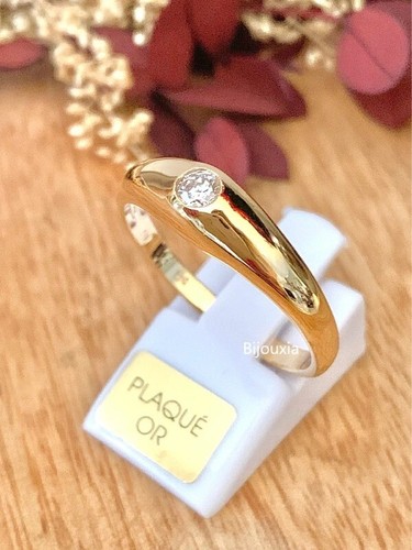 Bague alliance jonc solitaire - alliance,