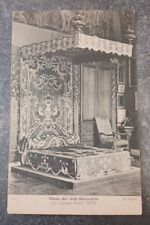 vtg postcard Musée des Arts Décoratifs - Lit - Epoque Louis XVI art france bed