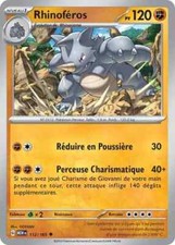 Carte Pokémon Rhinoféros 112/165 MEW 151 EV3.5 FR NEUVE