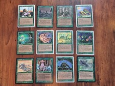 Lot de 12 cartes vertes Magic