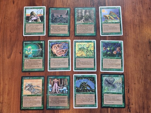 Lot cartes vertes magic - 12,