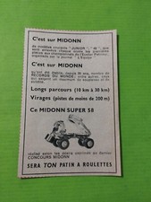 PUBLICITE MIDONN PATIN A ROULETTES SUPER 58 - 1957 - ( C0 )