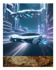 Affiche d'art mural futuriste