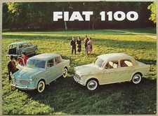 FIAT 1100 Export & 1100 Special Car Sales Brochure c1962 DANISH TEXT #6018