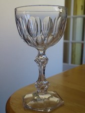 VAL ST LAMBERT 1 ANTIQUE APERITIF GLASS PRINCE OF WALES CRYSTAL ht 12.2 cm