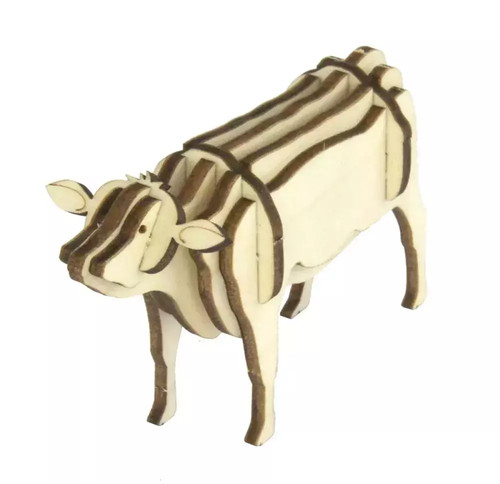 Puzzle bois veau - 3d, en