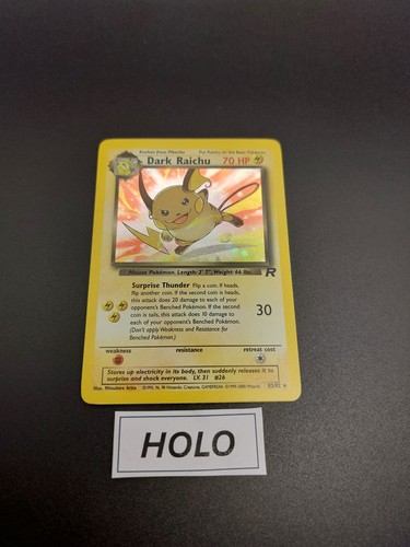 Carte pokémon dark raichu - carte,