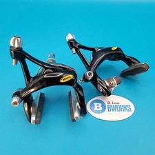 Mavic SSC Road Bike Side Pull Caliper Rim Brake Set Black Alloy 298g  h25