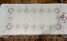 Ancienne nappe brodée main