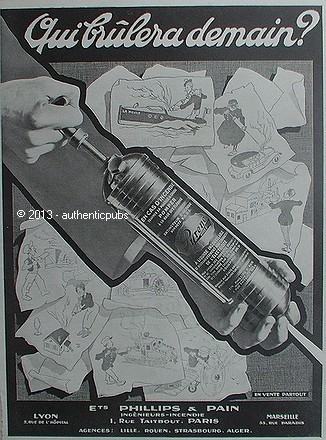 Publicite pyrene extincteur - publicite,