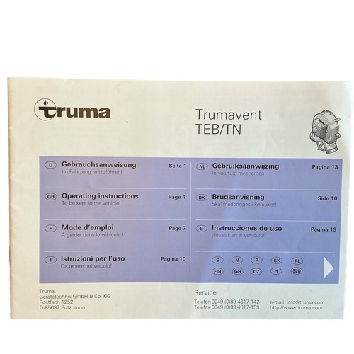 Truma trumavent manual - trumavent,