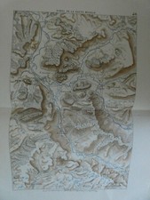 Carte ancienne Forts de la haute moselle 1/80000  1880